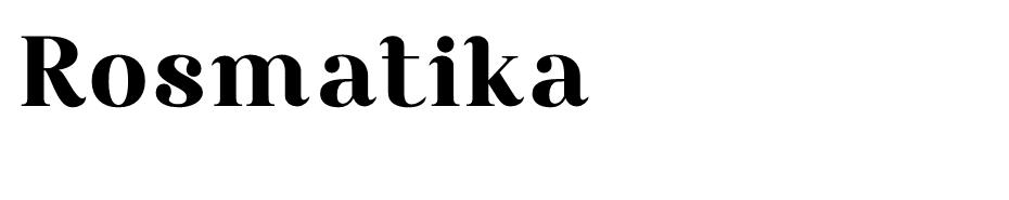 Rosmatika font